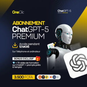 ABONNEMENT CHATGPT-5–1 AN(12 MOIS)